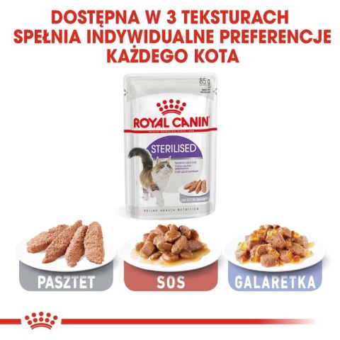 ROYAL CANIN FHN Sterilised w sosie - mokra karma dla kota dorosłego - 12x85g Royal Canin ROYAL CANIN FHN Sterilised w sosie - mokra karma dla kota dorosłego - 12x85g Royal Canin