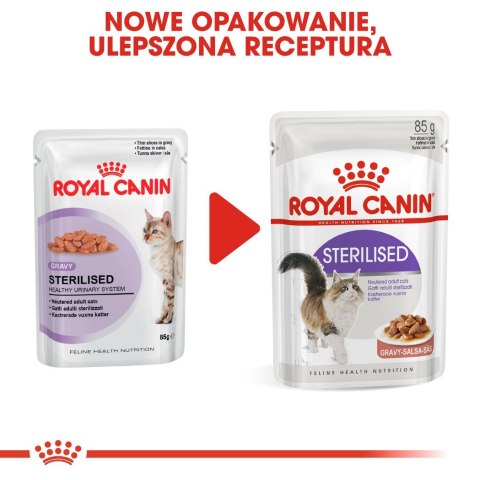 ROYAL CANIN FHN Sterilised w sosie - mokra karma dla kota dorosłego - 12x85g Royal Canin ROYAL CANIN FHN Sterilised w sosie - mokra karma dla kota dorosłego - 12x85g Royal Canin