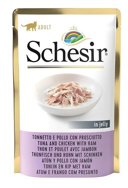 SCHESIR dla kotów Adult Tuńczyk z Kurczakiem i Szynką 85g Agras Pet Foods SCHESIR dla kotów Adult Tuńczyk z Kurczakiem i Szynką 85g Agras Pet Foods