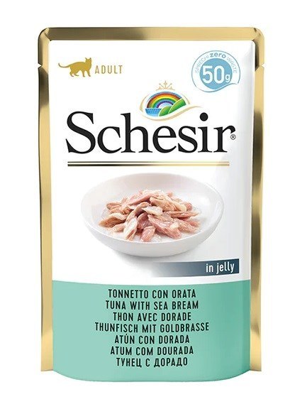 SCHESIR dla kotów Single Dish Tuńczyk z Doradą 50g Agras Pet Foods SCHESIR dla kotów Single Dish Tuńczyk z Doradą 50g Agras Pet Foods