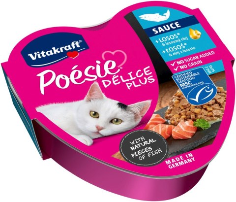 VITAKRAFT Poesie delice PLUS łosoś - Przysmak dla kota - 85g Vitakraft