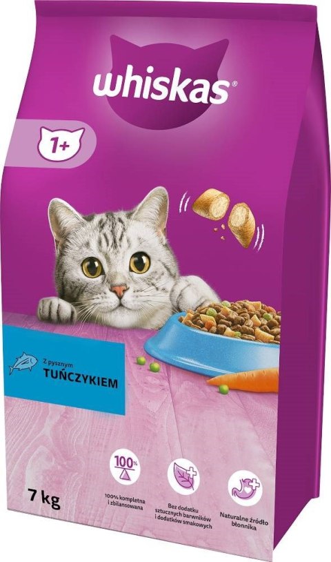 WHISKAS Kot Adult Sucha Karma z tuńczykiem 7kg Whiskas