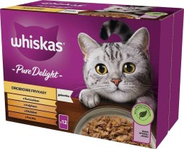 Whiskas Drobiowe Frykasy w galaretce Adult - mokra karma dla kota - saszetka - 12x85 g Whiskas