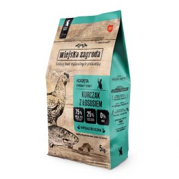 Wiejska Zagroda karma sucha dla kota Kurczak z łososiem kocięta 5 kg Wiejska zagroda