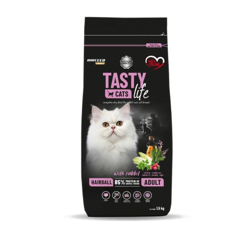 BIOFEED TASTY CATS LIFE HAIRBALL WITH RABBIT 1,5KG BIOFEED BIOFEED TASTY CATS LIFE HAIRBALL WITH RABBIT 1,5KG BIOFEED