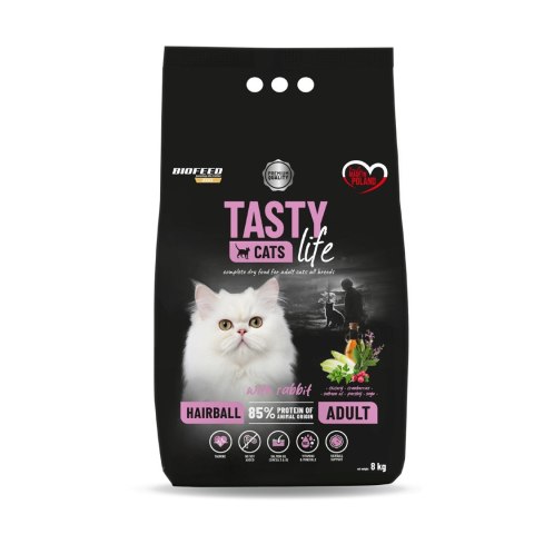 BIOFEED TASTY CATS LIFE HAIRBALL WITH RABBIT 8KG BIOFEED BIOFEED TASTY CATS LIFE HAIRBALL WITH RABBIT 8KG BIOFEED