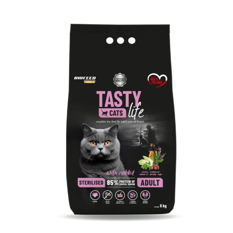 BIOFEED TASTY CATS LIFE STERILISED WITH RABBIT 8KG BIOFEED BIOFEED TASTY CATS LIFE STERILISED WITH RABBIT 8KG BIOFEED