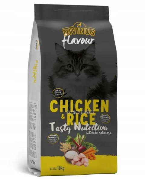 Divinus FLAVOUR dla kota kurczak z ryżem 18 kg DIVINUS