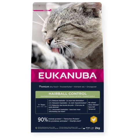 EUKANUBA Adult Hairball Control chicken - sucha karma dla kota - 2 kg EUKANUBA EUKANUBA Adult Hairball Control chicken - sucha karma dla kota - 2 kg EUKANUBA