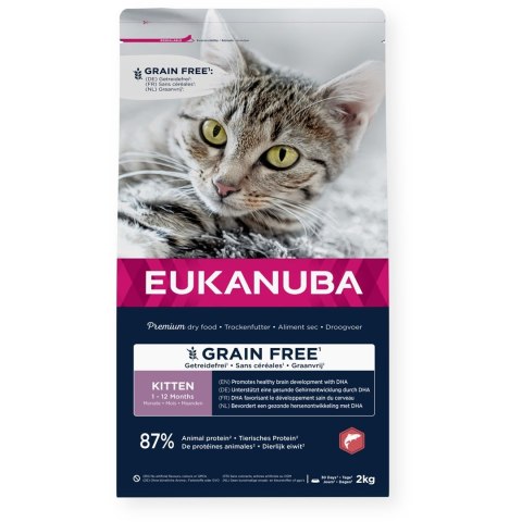 EUKANUBA Grain Free kitten salmon - sucha karma dla kota - 2 kg EUKANUBA EUKANUBA Grain Free kitten salmon - sucha karma dla kota - 2 kg EUKANUBA