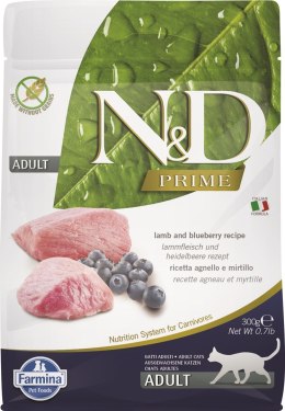 FARMINA N&D Prime Cat Lamb and Blueberry Adult - sucha karma dla kota - 300 g Farmina