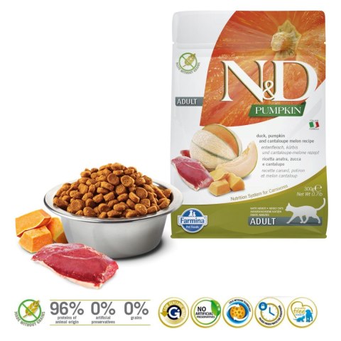 FARMINA N&D Pumpkin Cat Duck and Cantaloupe Melon Adult - sucha karma dla kota - 300 g Farmina FARMINA N&D Pumpkin Cat Duck and Cantaloupe Melon Adult - sucha karma dla kota - 300 g Farmina