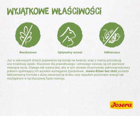 JOSERA Kitten grainfree - sucha karma dla kota - 10kg JOSERA JOSERA Kitten grainfree - sucha karma dla kota - 10kg JOSERA