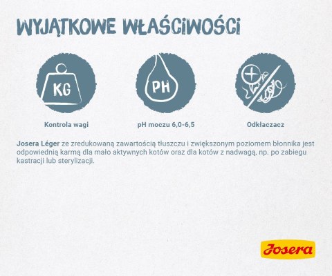 JOSERA Léger - sucha karma dla kota - 10 kg JOSERA JOSERA Léger - sucha karma dla kota - 10 kg JOSERA