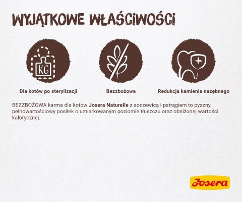 Josera Cat NATURELLE Adult Sterilised Pstrąg - karma dla kotów sterylizowanych - 10kg JOSERA Josera Cat NATURELLE Adult Sterilised Pstrąg - karma dla kotów sterylizowanych - 10kg JOSERA