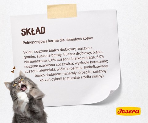 Josera Cat NATURELLE Adult Sterilised Pstrąg - karma dla kotów sterylizowanych - 10kg JOSERA Josera Cat NATURELLE Adult Sterilised Pstrąg - karma dla kotów sterylizowanych - 10kg JOSERA