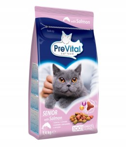 PREVITAL łosoś senior karma sucha dla kotów 1,4kg PREVITAL