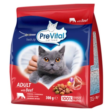 PREVITAL wołowina karma sucha dla kotów 300g PREVITAL PREVITAL wołowina karma sucha dla kotów 300g PREVITAL