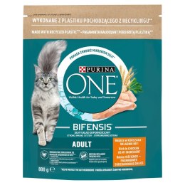 PURINA One Bifensis Adult Bogata w Kurczaka i Pełne Ziarna - sucha karma dla kota - 800 g PURINA NESTLE