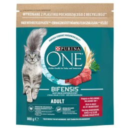 PURINA One Bifensis Adult Bogata w Wołowinę i Pełne Ziarna - sucha karma dla kota - 800 g PURINA NESTLE