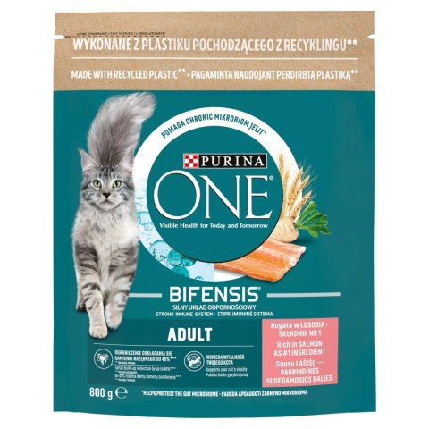 PURINA One Bifensis Adult Łosoś - sucha karma dla kota - 800 g PURINA NESTLE