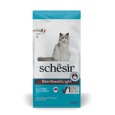 SCHESIR Sterilized Bogata w rybę 10kg Agras Pet Foods