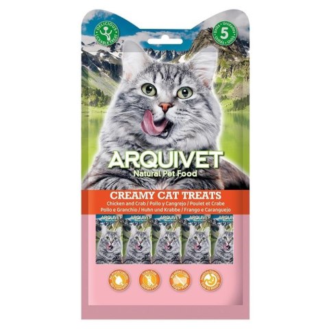 ARQUIVET Kremowa przekąska z kurczak, krab 5X14 g ARQUIVET