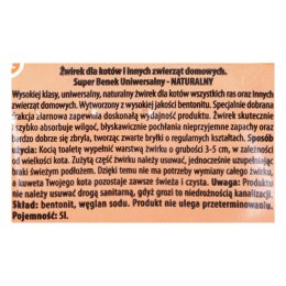 CERTECH Super Benek Uniwersalny Naturalny - żwirek dla kota zbrylający 5 l CERTECH