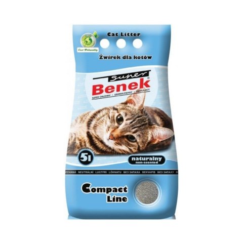 Certech Super Benek Compact Naturalny - żwirek dla kota zbrylający 5 l Super Benek Certech Super Benek Compact Naturalny - żwirek dla kota zbrylający 5 l Super Benek
