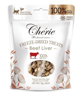 Cherie Liofilizowane kawałki mięsa WĄTROBA WOŁOWA 30g Cherie