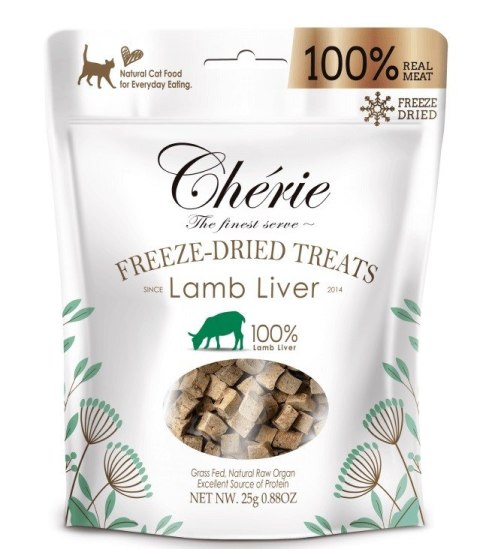 Cherie Liofilizowane kawałki mięsa WĄTROBA Z JAGNIĘCINY 30g Cherie Cherie Liofilizowane kawałki mięsa WĄTROBA Z JAGNIĘCINY 30g Cherie