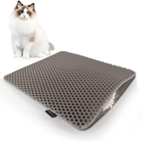 DIAMENTIQ Mata pod kuwetę dla kota wycieraczka box Szary prostokąt 45x60 DIAMENTIQ DIAMENTIQ Mata pod kuwetę dla kota wycieraczka box Szary prostokąt 45x60 DIAMENTIQ