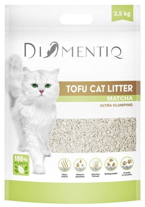 DIAMENTIQ Żwirek Tofu zbrylający 2,5 kg MATCHA DIAMENTIQ DIAMENTIQ Żwirek Tofu zbrylający 2,5 kg MATCHA DIAMENTIQ