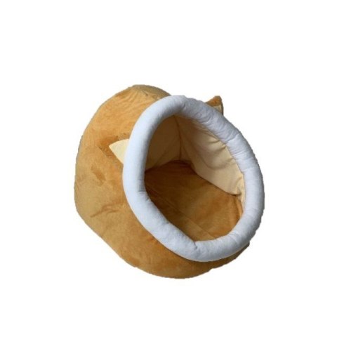 GO GIFT Budka z uszami dla kota - żółto-biały - 40x45x34 cm Go Gift