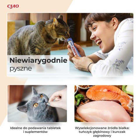 INABA CAT CHURU VARIETIES - kurczak - przysmak dla kota 20 x 14 g INABA INABA CAT CHURU VARIETIES - kurczak - przysmak dla kota 20 x 14 g INABA