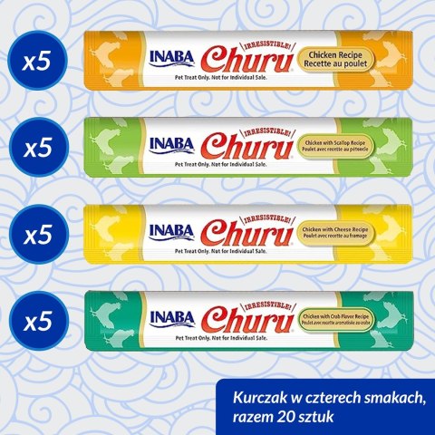 INABA CAT CHURU VARIETIES - kurczak - przysmak dla kota 20 x 14 g INABA INABA CAT CHURU VARIETIES - kurczak - przysmak dla kota 20 x 14 g INABA
