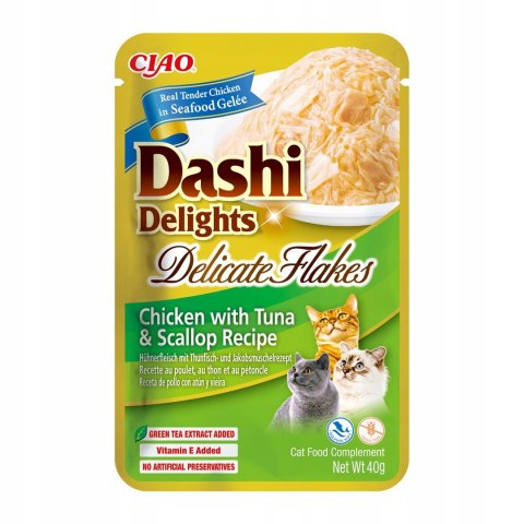 INABA CAT DASHI DELIGHTS FLAKES CHICK.TUN&SCAL 40g INABA INABA CAT DASHI DELIGHTS FLAKES CHICK.TUN&SCAL 40g INABA