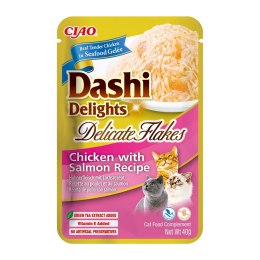 INABA CAT DASHI DELIGHTS FLAKES CHICKEN SALMON 40g INABA