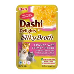 INABA CAT DASHI DELIGHTS SILKY CHICKEN SALMON 40g INABA
