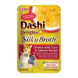 INABA CAT DASHI DELIGHTS SILKY CHICKEN TUN&SAL 40g INABA
