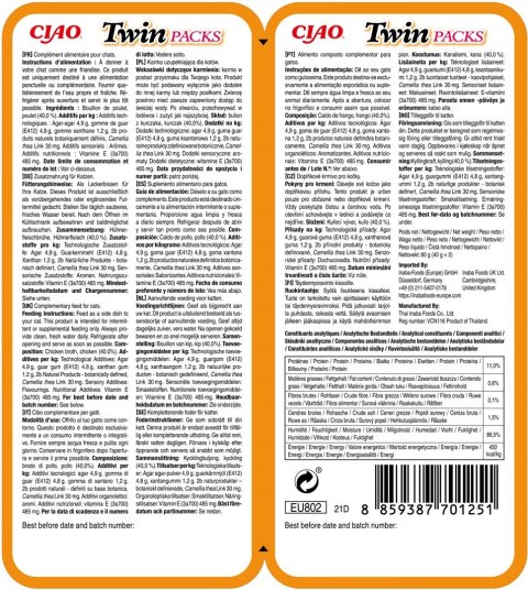 INABA CAT TWIN kurczak z krabem - przysmak dla kota 2 x 40 g INABA INABA CAT TWIN kurczak z krabem - przysmak dla kota 2 x 40 g INABA