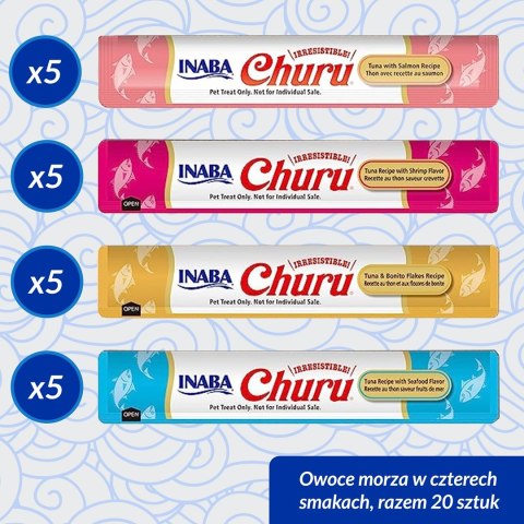 INABA CHURU Varietes Owoce morza -przysmak dla kota 20x14 g INABA INABA CHURU Varietes Owoce morza -przysmak dla kota 20x14 g INABA