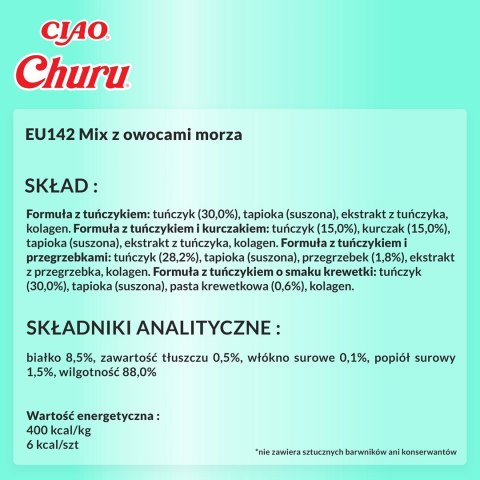 INABA CHURU Varietes Tuńczyk Owoce m- kot 40x14 g INABA INABA CHURU Varietes Tuńczyk Owoce m- kot 40x14 g INABA