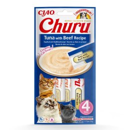INABA CHURU tuńczyk/wołowina przysmak kot 4x14g INABA