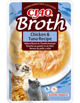 INABA CIAO Bulion o smaku kurczaka i tuńczyka 40g INABA
