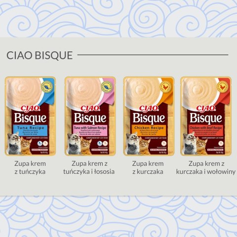 INABA CIAO Gęsta zupa z tuńczykiem i łososiem 40g INABA INABA CIAO Gęsta zupa z tuńczykiem i łososiem 40g INABA