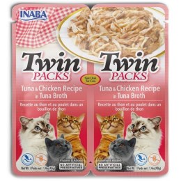 INABA Cat Twin Tuńczyk&Kurczak - Przysmak dla kotów - 2x40g INABA
