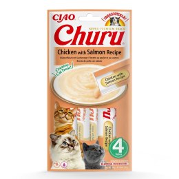 INABA Churu Kurczak z łososiem - przysmak dla kota - 4x14 g INABA