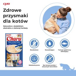 INABA Churu Tuńczyk z wołowiną - przysmak dla kota - 4x14 g INABA