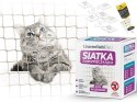 LINAREM Zestaw siatka na balkon dla kota, przeciw ptakom, bez wiercenia 4x3m LINAREM